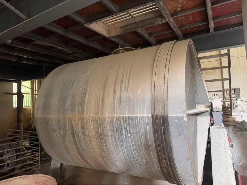 Ball mill for preparing raw materials.