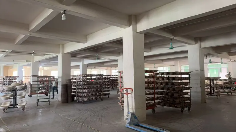 The drying hall.